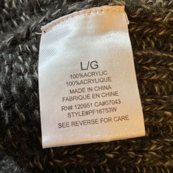 $ 5 $ add on Pink Rose marled black/ gray/ white knit sweater mini dress tunic - Picture 13 of 16